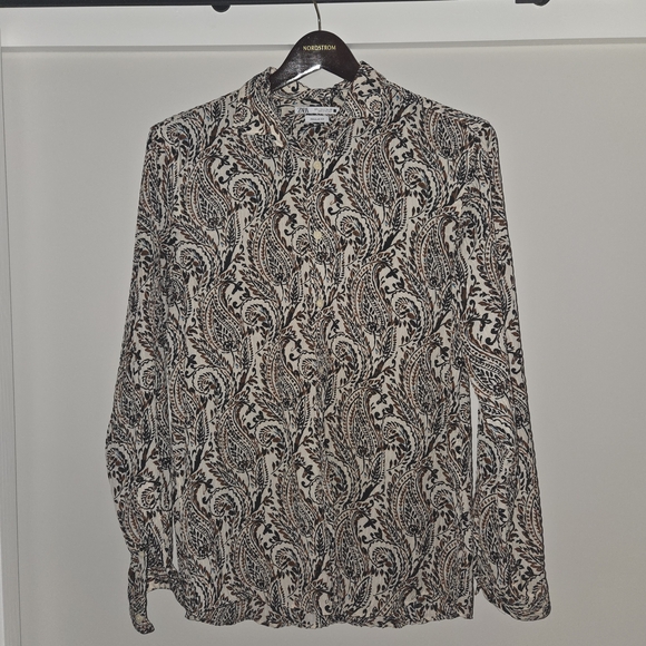 Zara Men's Black and White Paisley Shirt - Picture 1 of 1